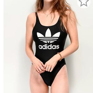 NWT adidas Trefoil Black One Piece Swimsuit
